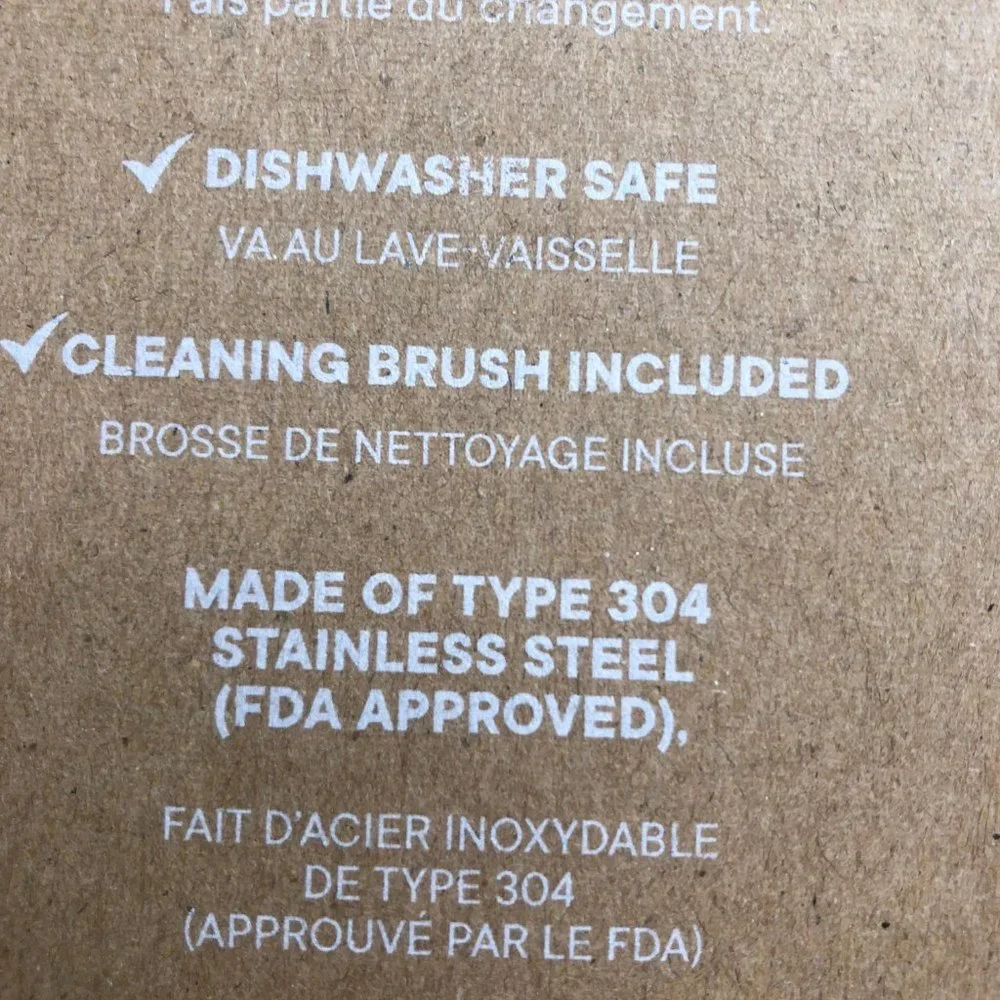 BNIB: LOVE UR PLANET steel straws with cleaning brush - Picture 5 of 5